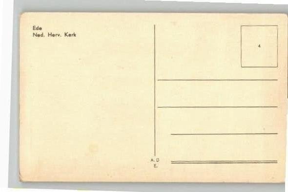 Ede NH kerk 2 kaarten, Verzenden, 1940 tot 1960, Ongelopen, Gelderland