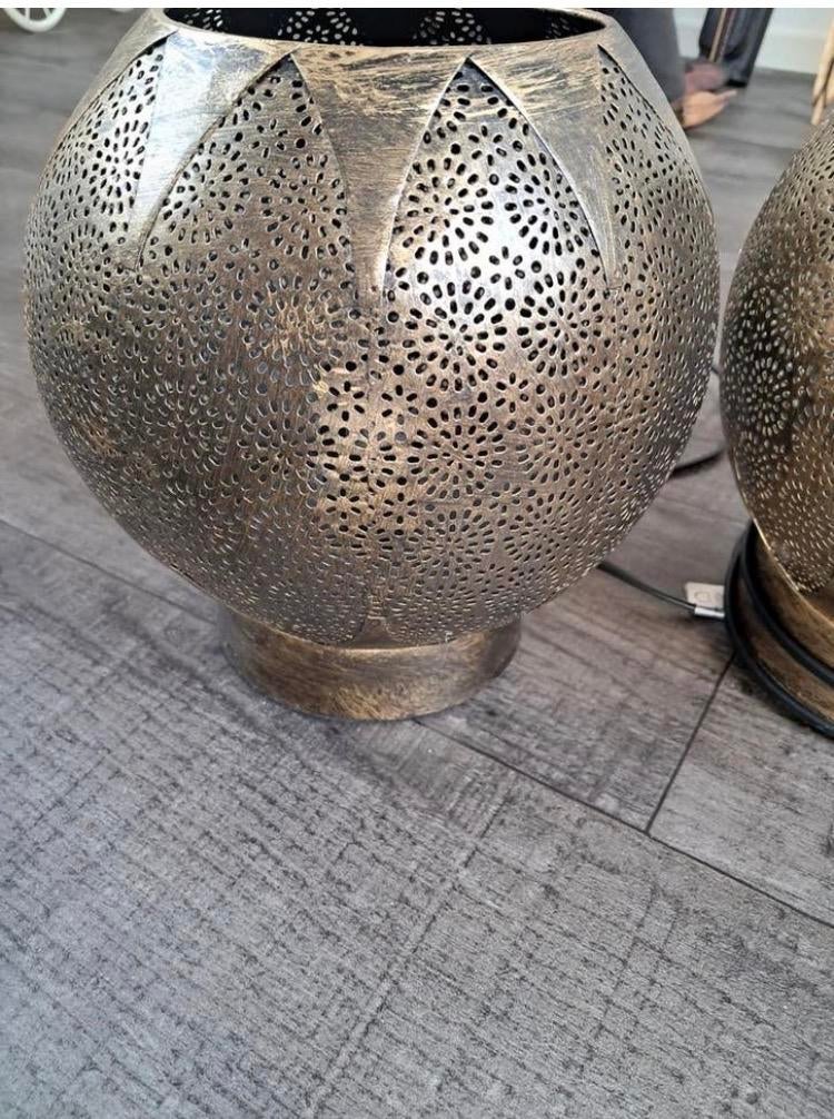 Marrakech bronzen ijzeren lampen, Ophalen, Gebruikt