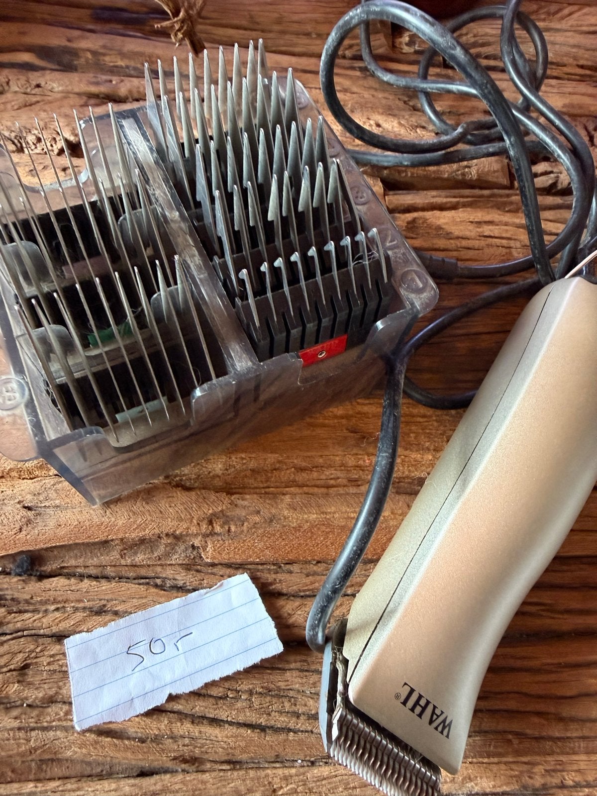 Wahl KM2 Speed Tondeuse met opzetkammen, Ophalen of Verzenden, Gebruikt