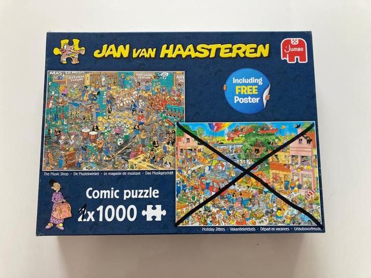 Jan van Haasteren Comic Puzzel 1x1000 stukjes - Compleet!, Ophalen of Verzenden, 500 t/m 1500 stukjes, Zo goed als nieuw