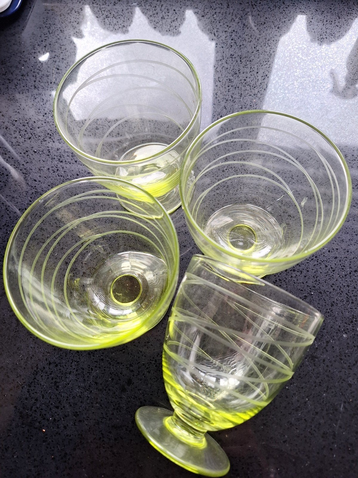 4 Vintage IKEA Citrine Glazen - Pia Eldrin-Lindsten, Huis en Inrichting, Keuken | Servies, Zo goed als nieuw, Glas of Glazen, Glas