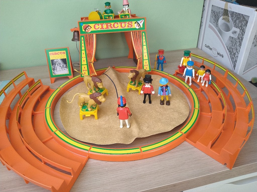 Playmobil 3194 Vintage Circus + Kiosk en fietsenrek, Gebruikt, Complete set, Overige typen, Family fun