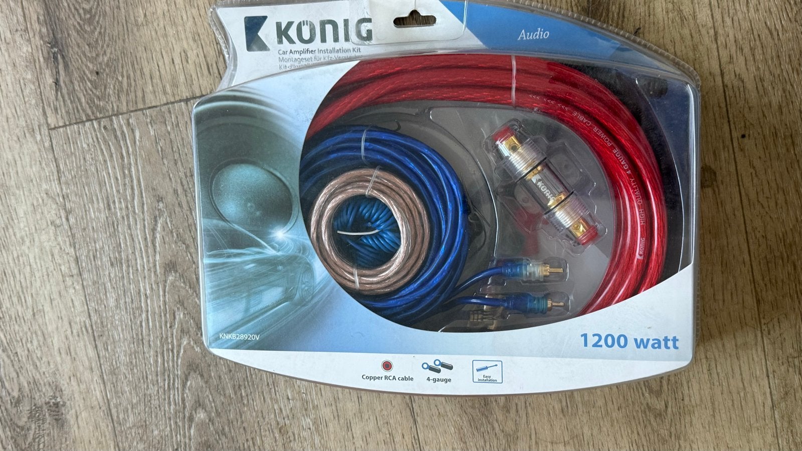 König Auto Versterker Installatie Kit 1200 Watt, Ophalen of Verzenden, Nieuw