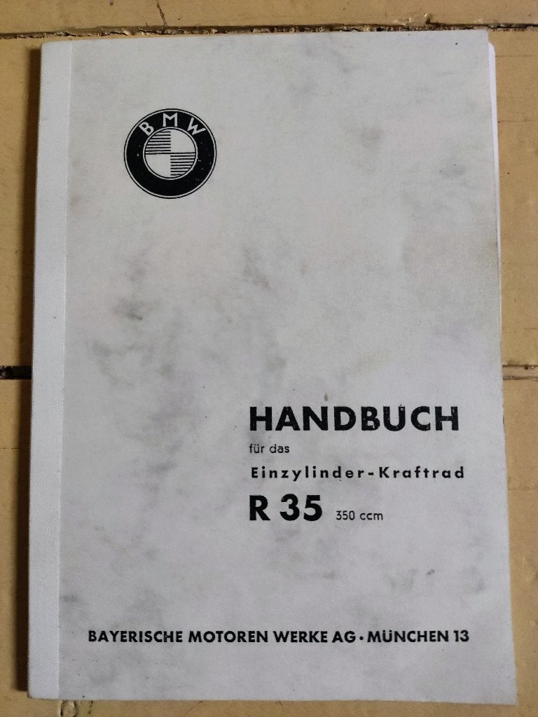 Replica instructie boekje BMW R35, Ophalen of Verzenden, BMW