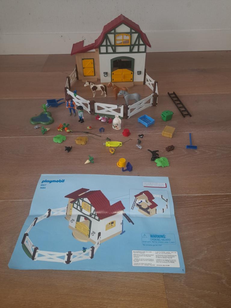 Playmobil 6927 paarden stal, Ophalen, Gebruikt