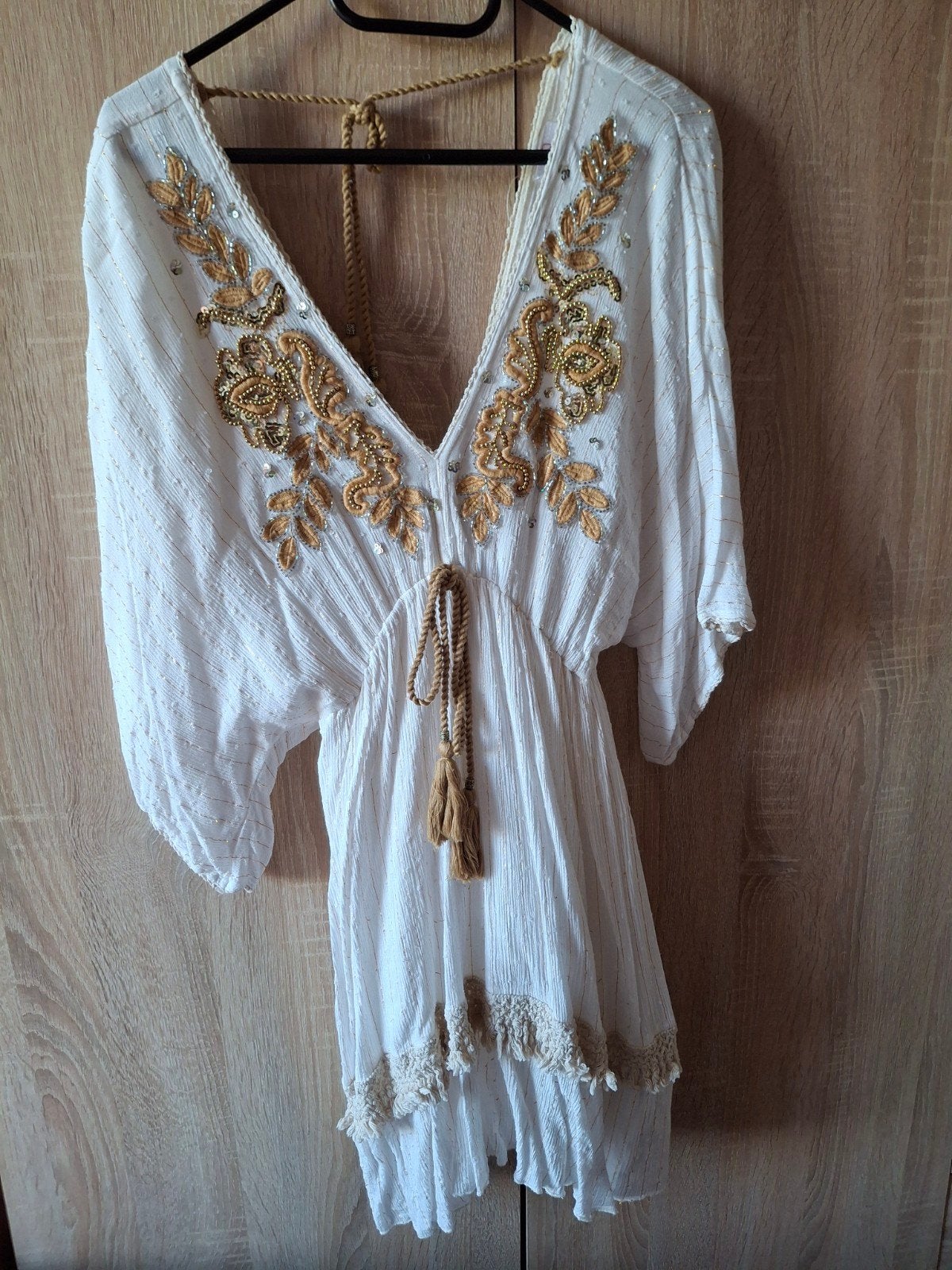 Witte tuniek / mini jurk one size nieuw, Maat 38/40 (M), Wit, Nieuw, Ophalen of Verzenden