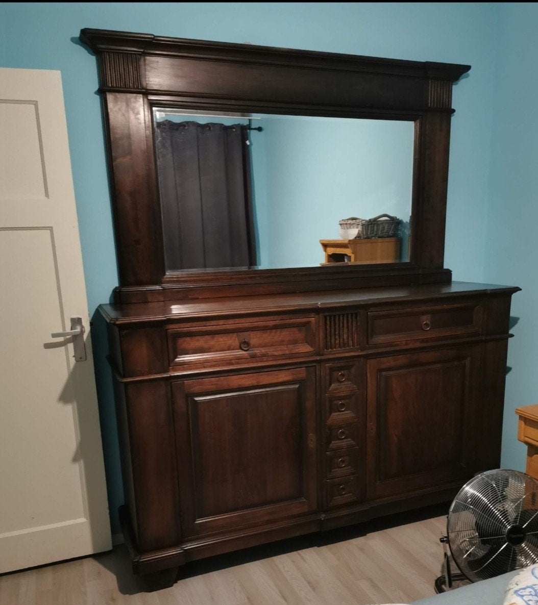 Antiek Dressoir met Spiegel - GRATIS af te halen!, Ophalen