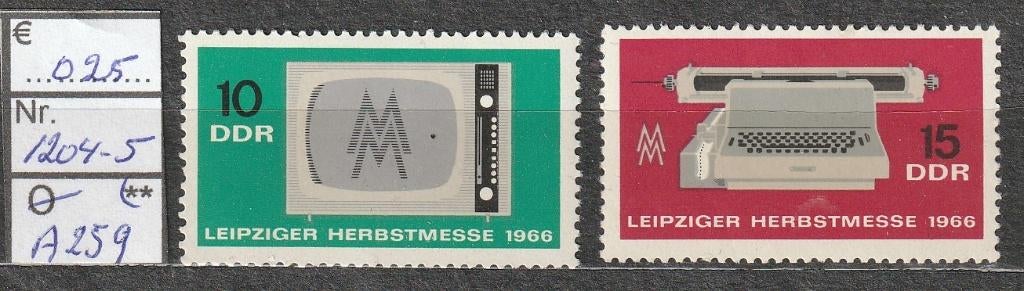 DDR Messe '66 Michel 1204-5 Nr.A258p, Verzenden, DDR, Postfris