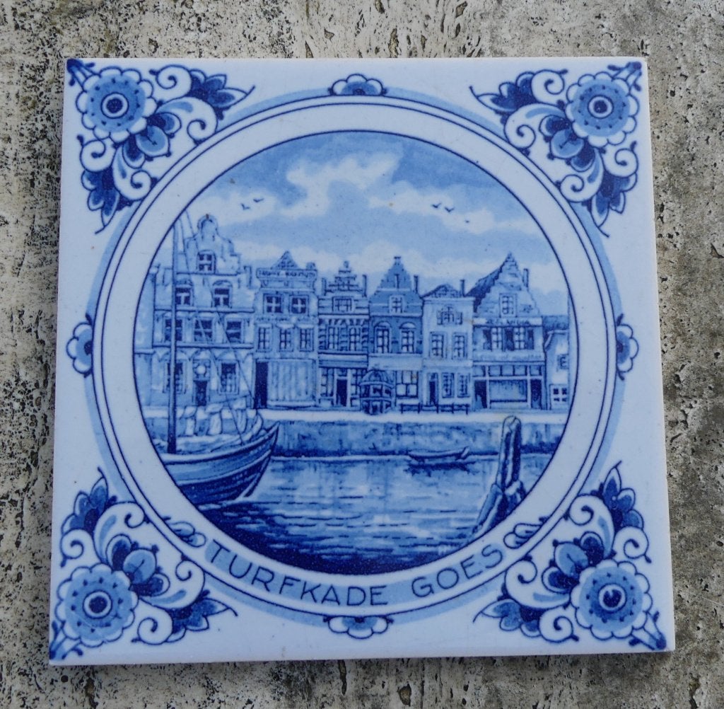 Westraven Turfkade Soest + Westraven Stadhuis Coolsingel, Antiek en Kunst, Antiek | Wandborden en Tegels, Ophalen of Verzenden