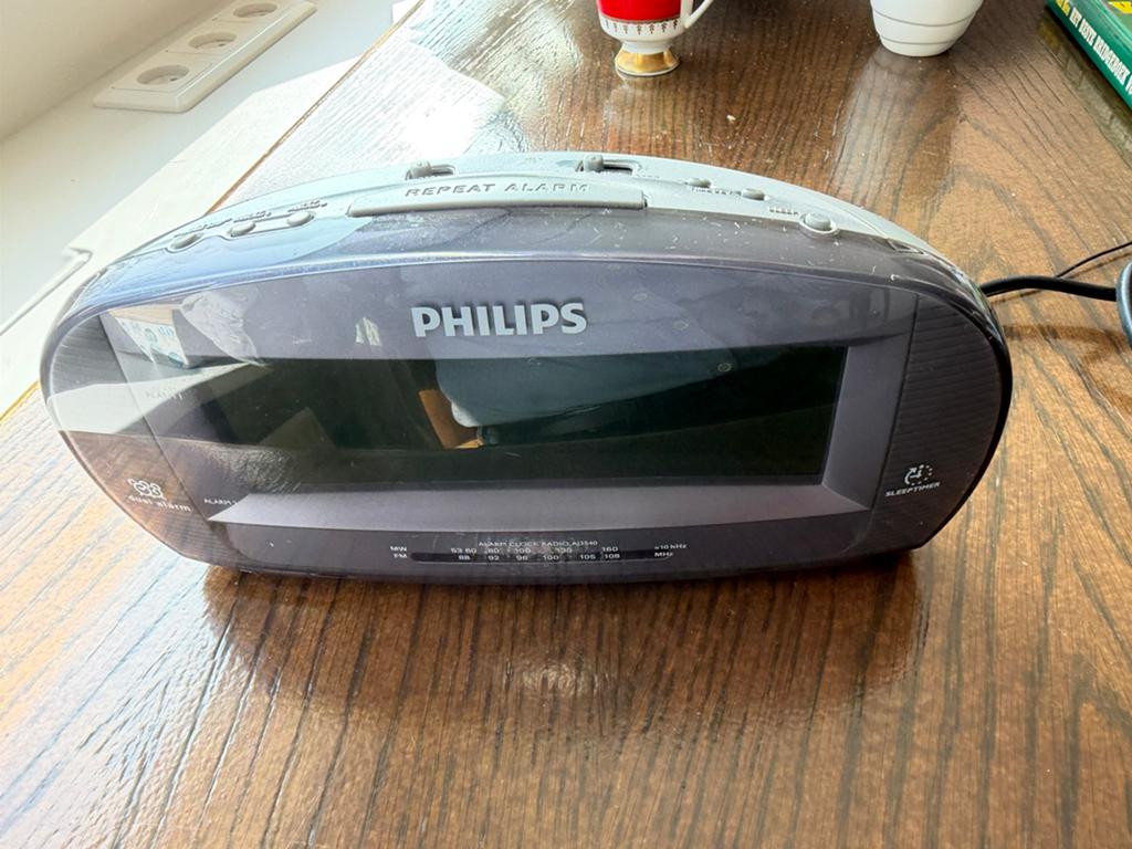Philips AJ3540/12 Wekkerradio met groot display, Audio, Tv en Foto, Radio's, Ophalen of Verzenden, Gebruikt, Radio