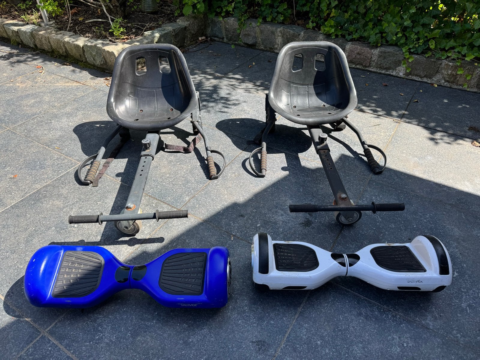 2 Denver Hoverboards met zitjes (blauw en wit), Fietsen en Brommers, Steps, Ophalen, Gebruikt, Overige typen