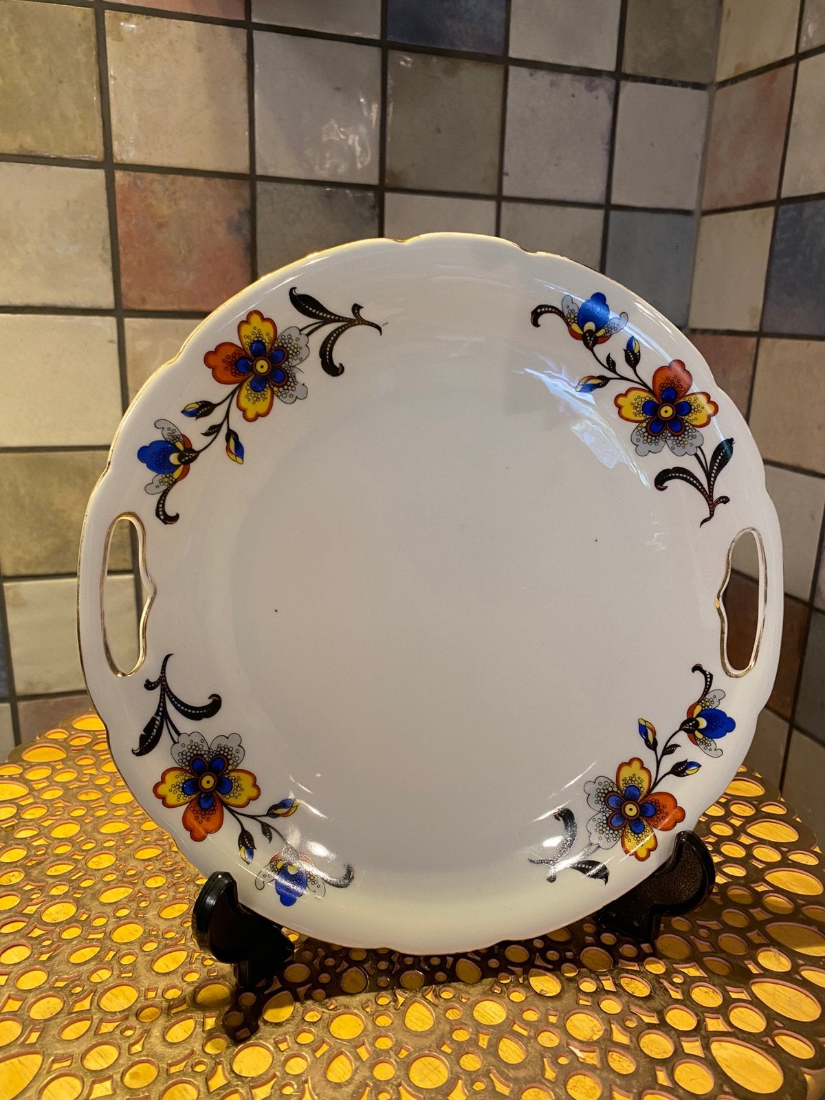 Victoria China,vintage/antieke serveerschaal,diam.25cm, Ophalen of Verzenden