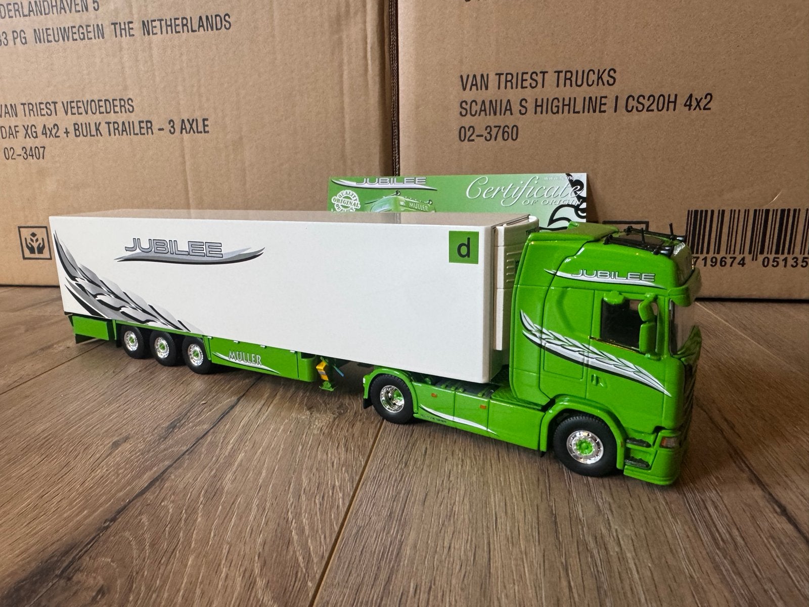 Scania S Highline I CS20H 4x2 Jubilee Müller vrachtwagen, Overige merken, 1:32 tot 1:50, Nieuw, Ophalen of Verzenden