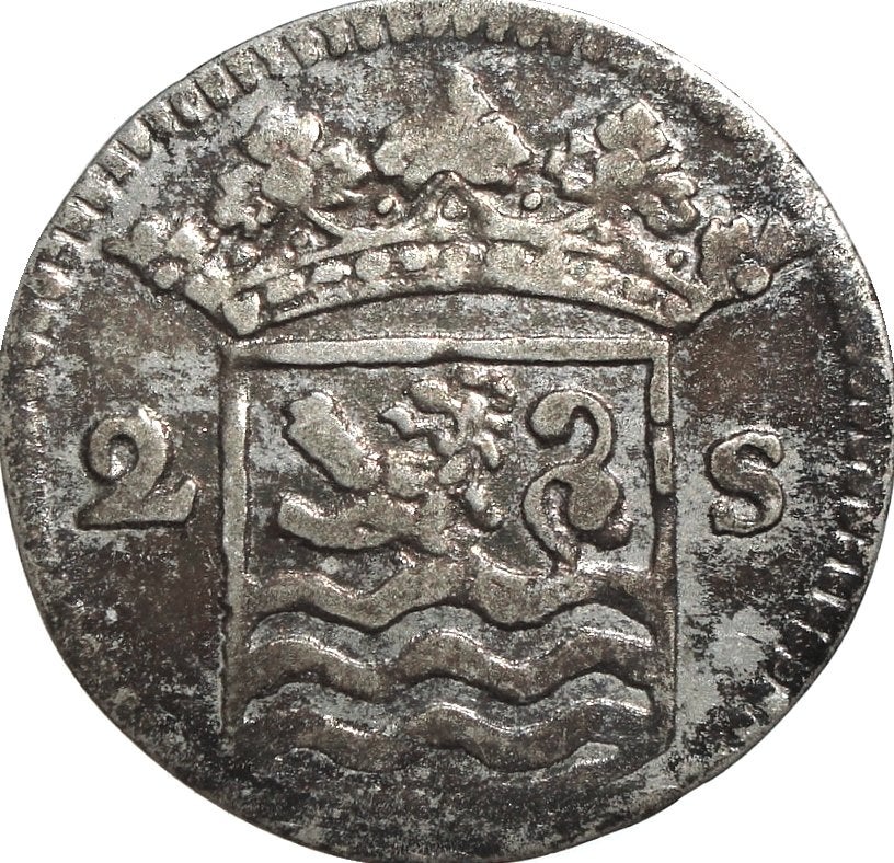 Nederland - Zeelandia - Zeeland 2 stuiver 1735/34 (zilver), Postzegels en Munten, Vóór koninkrijk, Zilver, Losse munt, Overige waardes