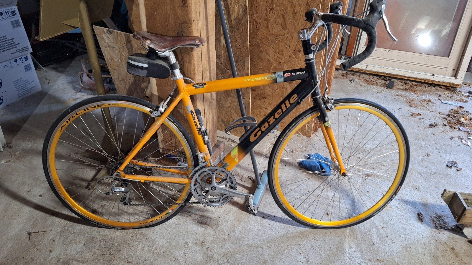Damesracefiets Gazelle Primavera 7000 alu, Gebruikt, Shimano Sora, Ophalen, Crankstel of Pedalen