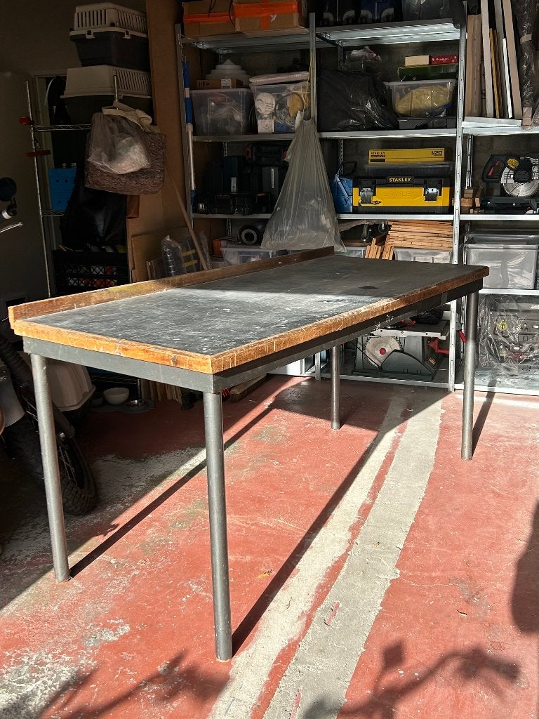 Tafel - werktafel schuur / garage, Ophalen, Gebruikt, 170 cm of meer