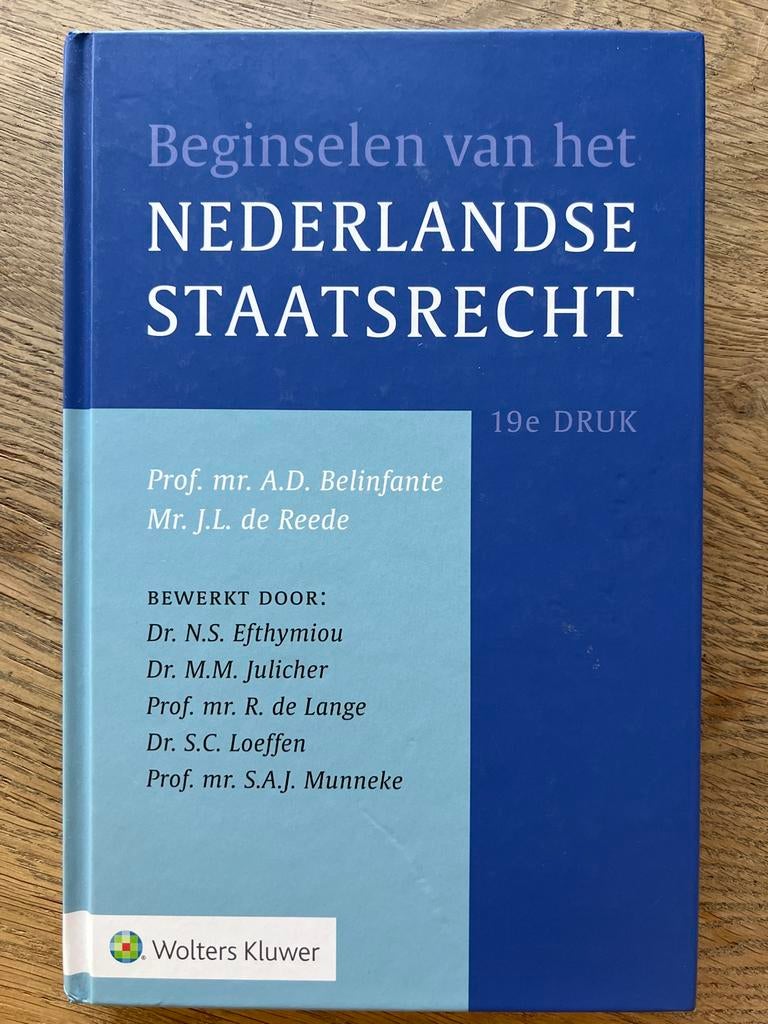 Beginselen van het Nederlandse Staatsrecht 19e druk, Ophalen of Verzenden, Gamma, Zo goed als nieuw, WO