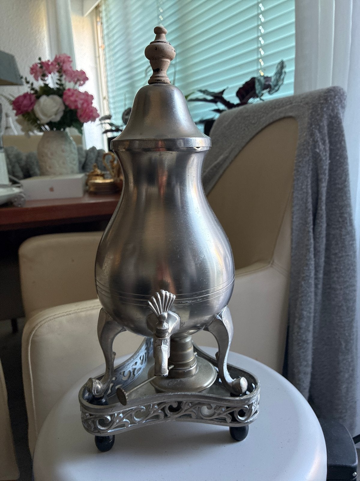 Antieke koffiekan/samovar met kraantje, Antiek en Kunst, Ophalen of Verzenden