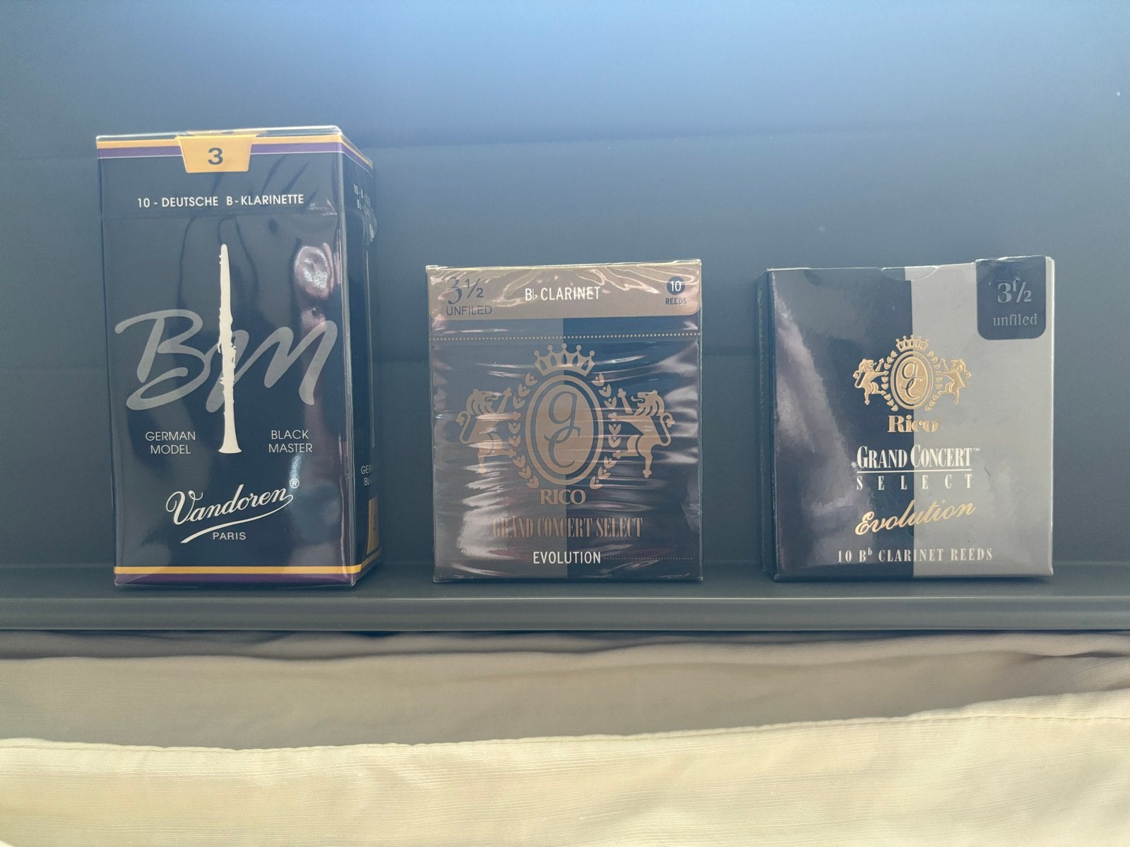 Nieuwe klarinet rieten - Vandoren (3) en Rico (3,5), Ophalen of Verzenden, Nieuw