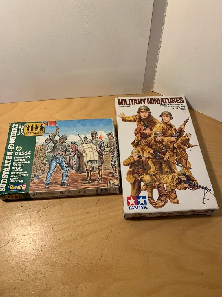 Tamiya 288 + Revell 02564., Ophalen of Verzenden, Landmacht, Overige gebieden, Miniatuur of Beeldje