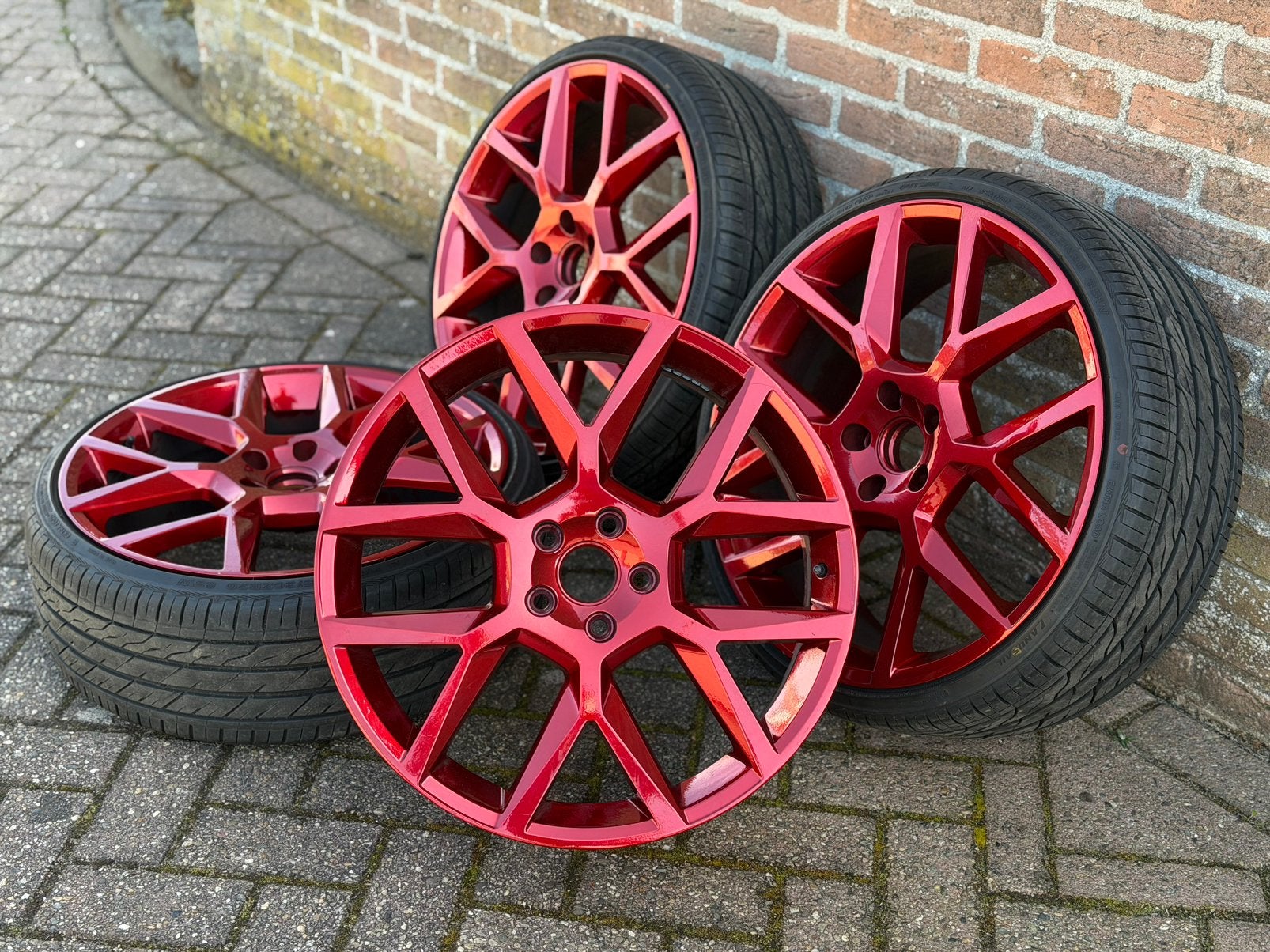 5x112 - 20 INCH EDITION 35 - VELGEN + BANDEN - CANDY RED !, Auto-onderdelen, Banden en Velgen, Ophalen, Gebruikt, Banden en Velgen