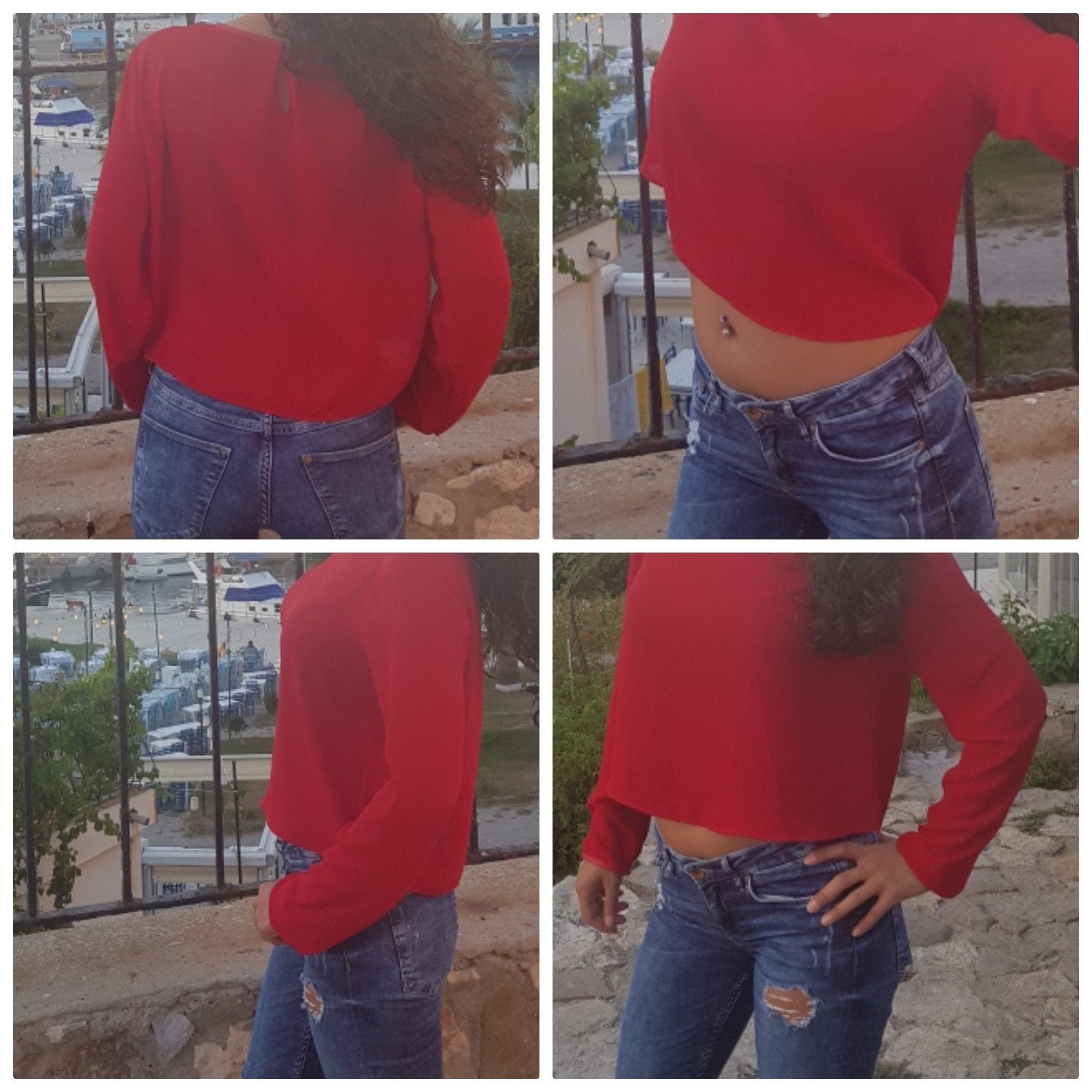 Zara blouse rood trui truien cropped maat m dames blousen, Maat 38/40 (M), Verzenden, Zara, Zo goed als nieuw