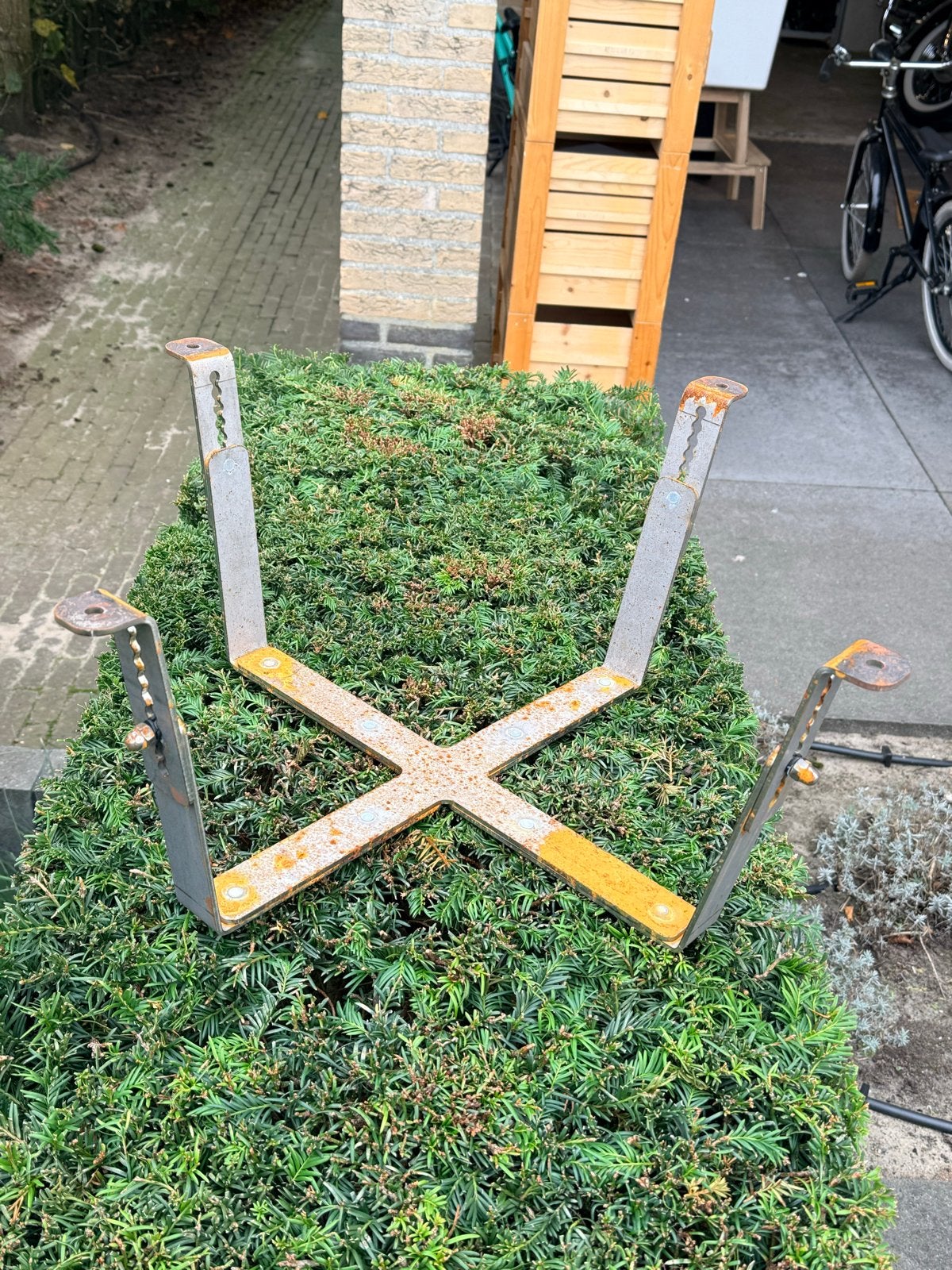 Kamado inbouwframe voor tafel verstelbaar - nieuw, Tuin en Terras, Ophalen of Verzenden, Gebruikt, Houtskool, Inbouw