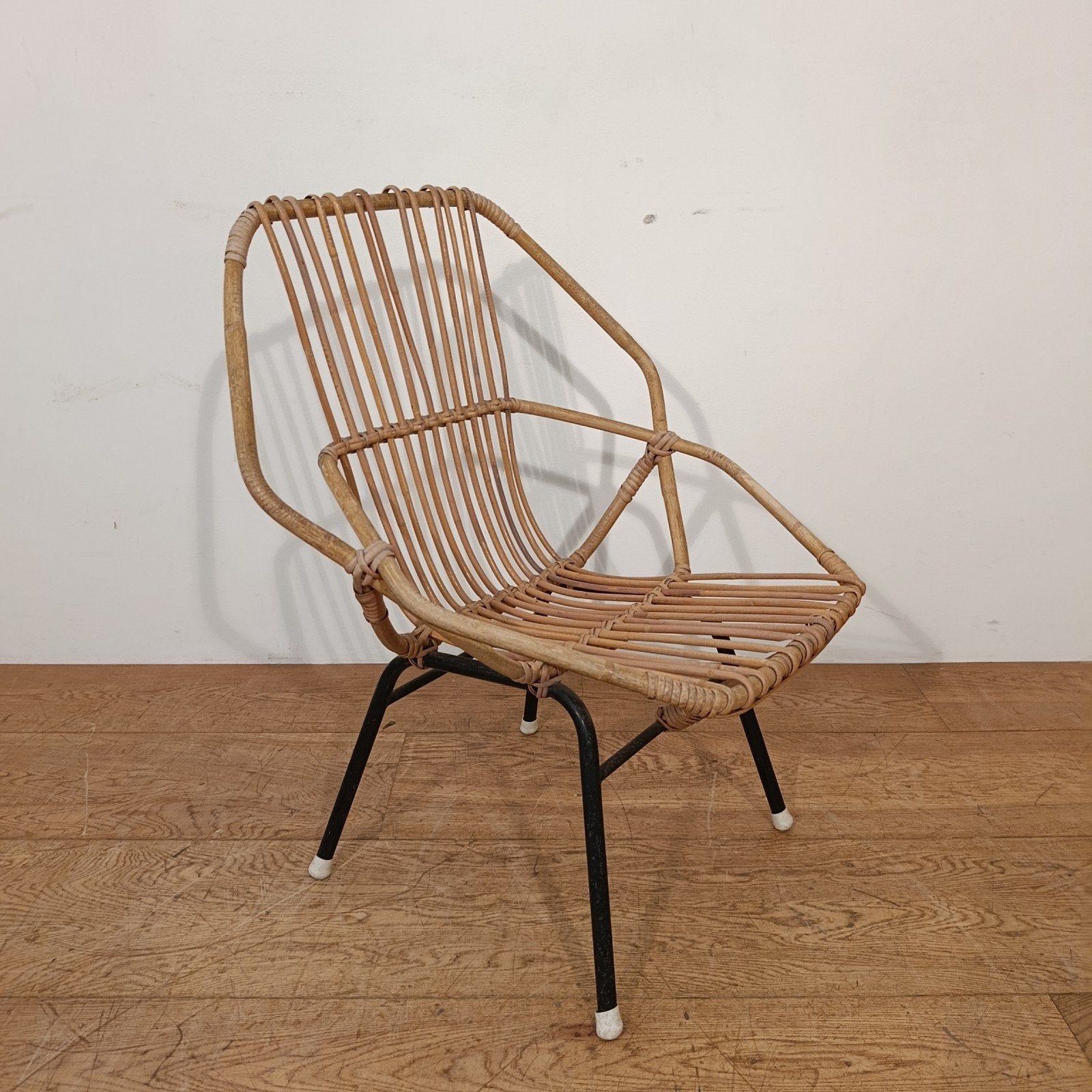 rotan jaren 60 stoel fauteul Rohe Noordwolde, Ophalen of Verzenden, Gebruikt, Riet of Rotan, Eén