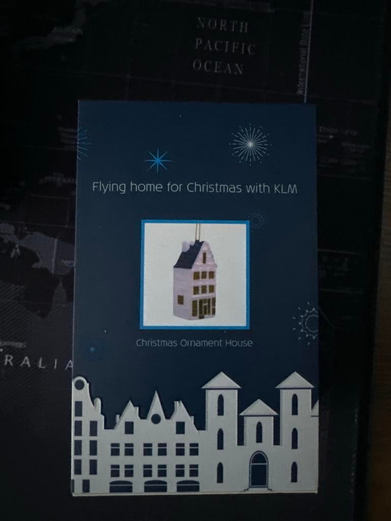 Vondels KLM kerstbal - KLM huisje nieuw, nooit geopend, Diversen, Ophalen of Verzenden, Nieuw