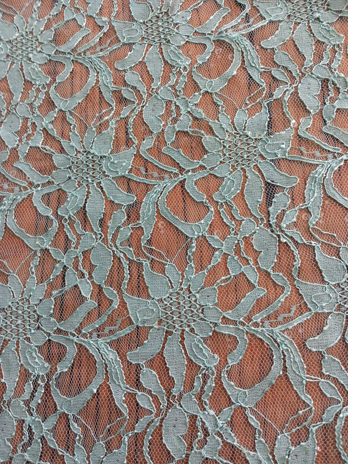 Kanten turquoise lap stof, Hobby en Vrije tijd, Stoffen en Lappen, Blauw, Nieuw, Ophalen of Verzenden, 30 tot 120 cm
