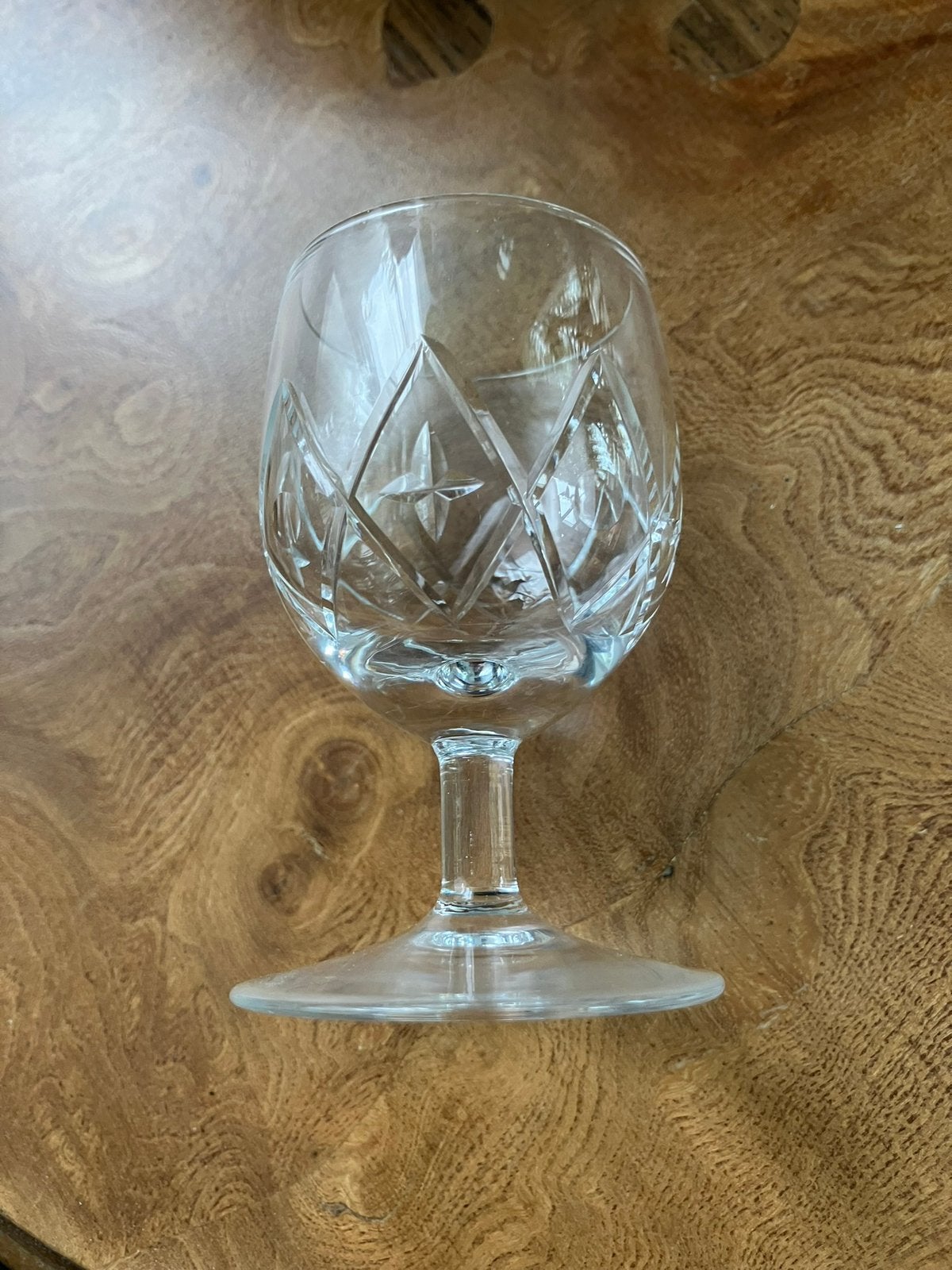 Vintage geslepen borrelglas., Ophalen of Verzenden