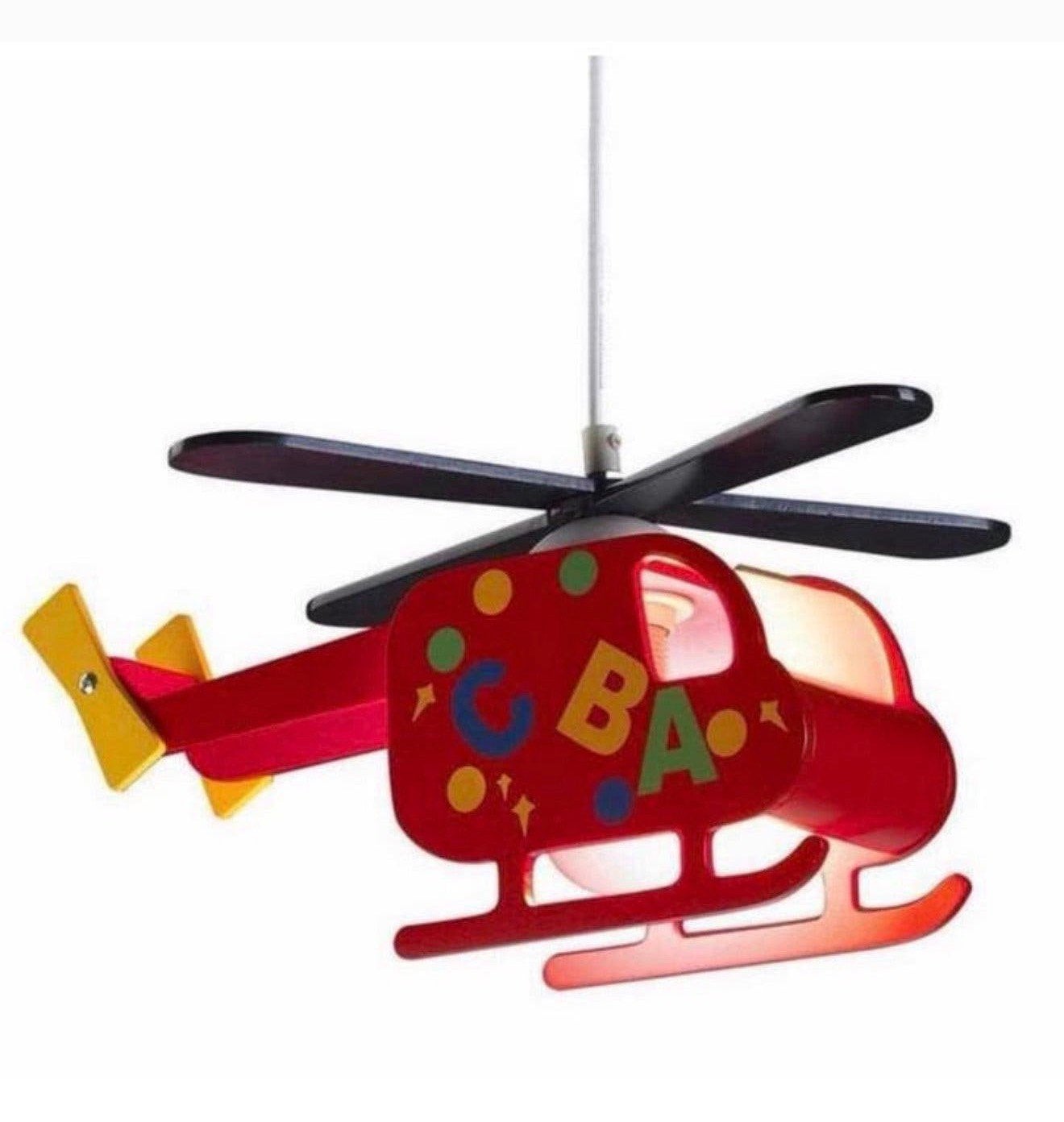 Helikopter lamp Kinderkamer - Helicopter hanglamp kind baby, P, P, P, Ophalen of Verzenden