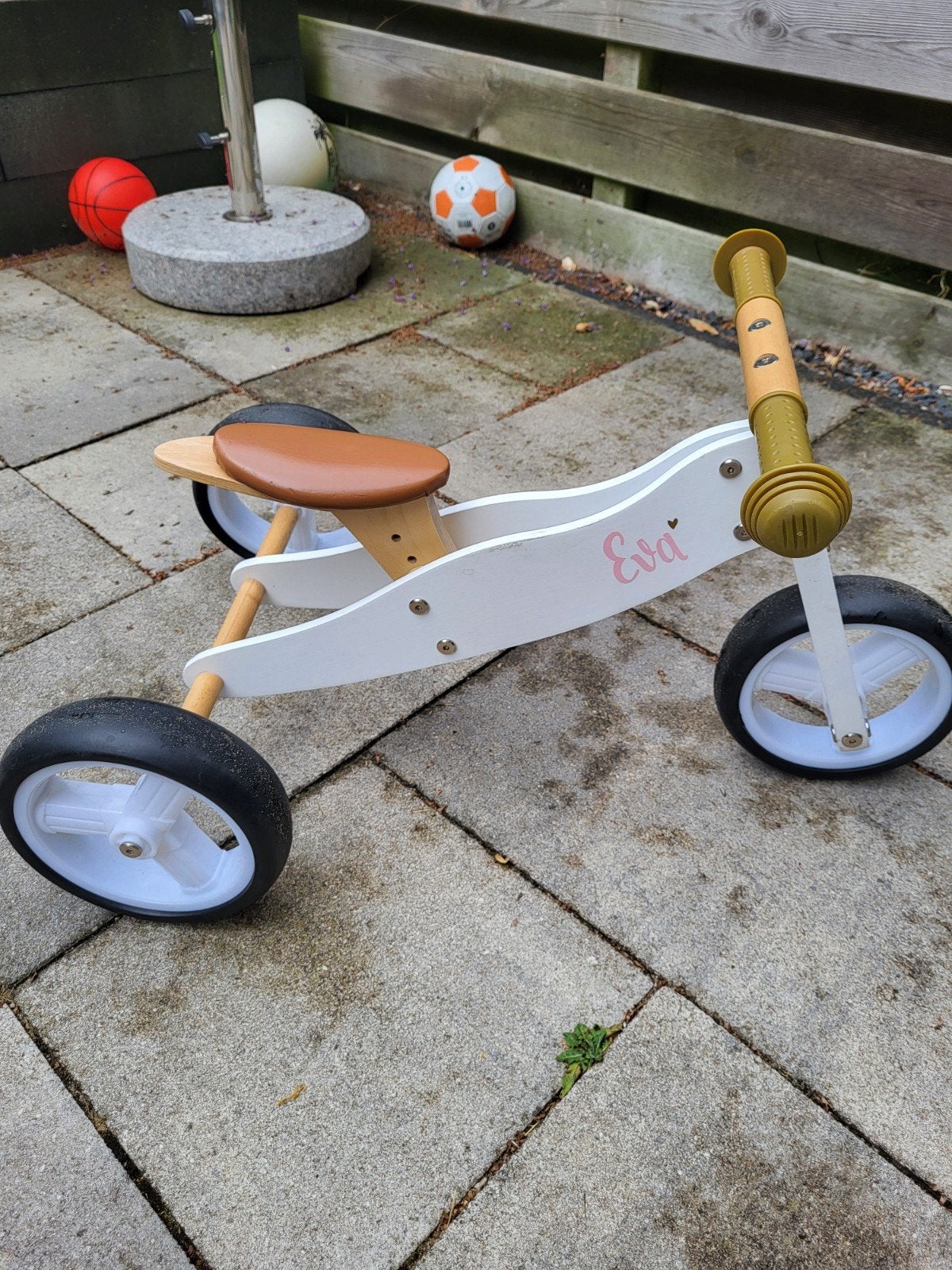 Houten loopfiets/driewieler om te bouwen, Ophalen, Gebruikt, Loopfiets