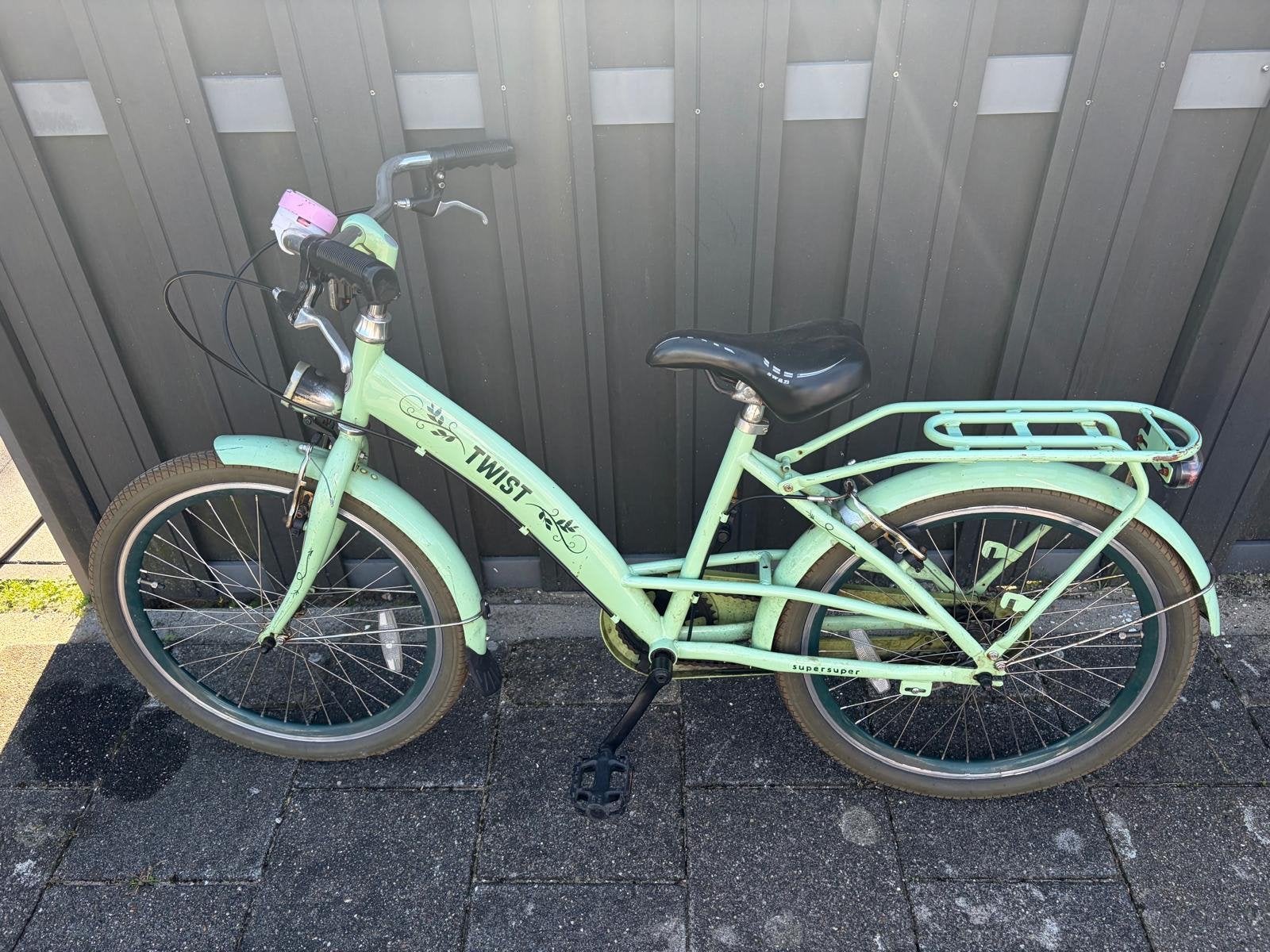 Leuke mintgroene kinderfiets - Twist, Fietsen en Brommers, Gebruikt, Velgrem, Ophalen of Verzenden, Handrem