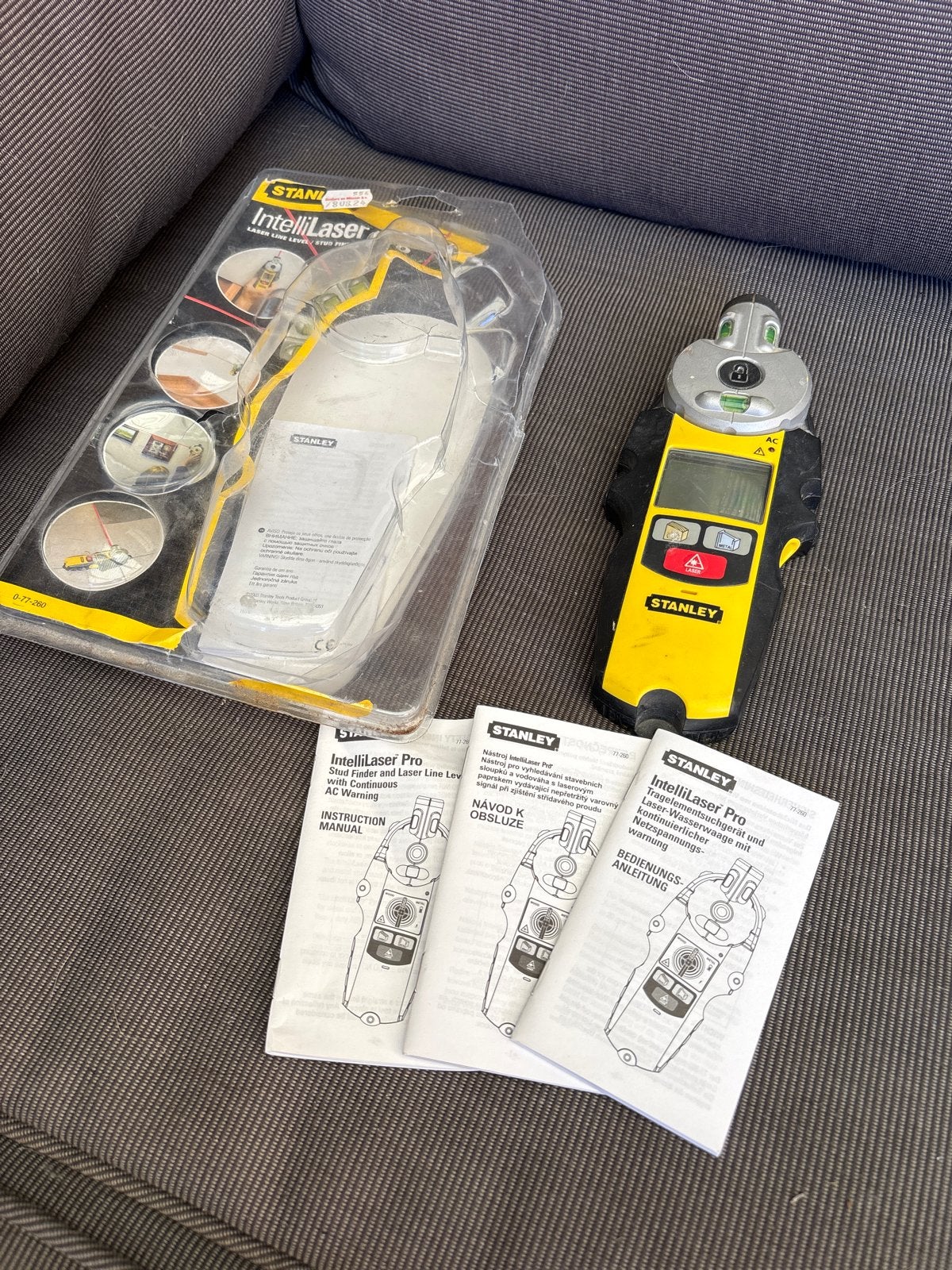 Stanley IntelliLaser Pro Stud Finder en Laser Waterpas, Ophalen of Verzenden, Gebruikt