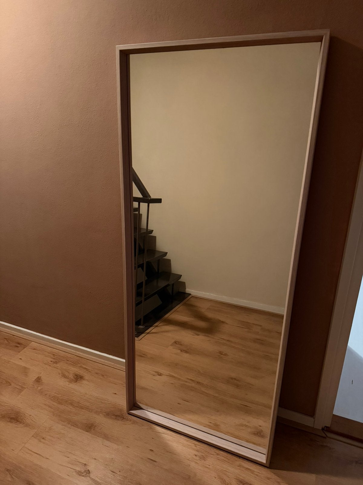 Spiegel ikea hout, Huis en Inrichting, Ophalen, Zo goed als nieuw, 150 tot 200 cm, Rechthoekig