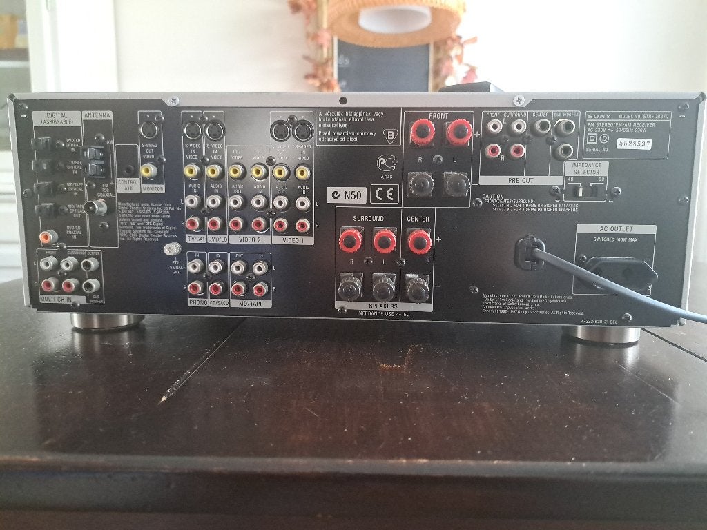 Foto 8 van Sony versterker receiver STR-DB870 met SS-X70ED luidsprekers