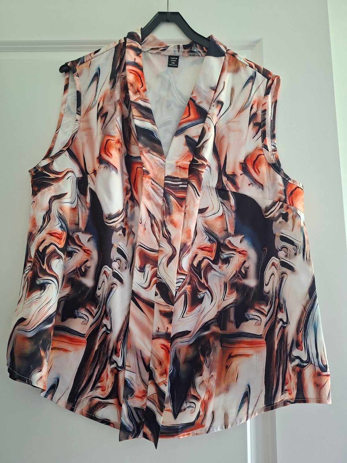 Shein Curve Blouse 1XL - Abstract Print, Kleding | Dames, SHEIN Curve, Meerkleurig, Blouse of Tuniek, Ophalen of Verzenden