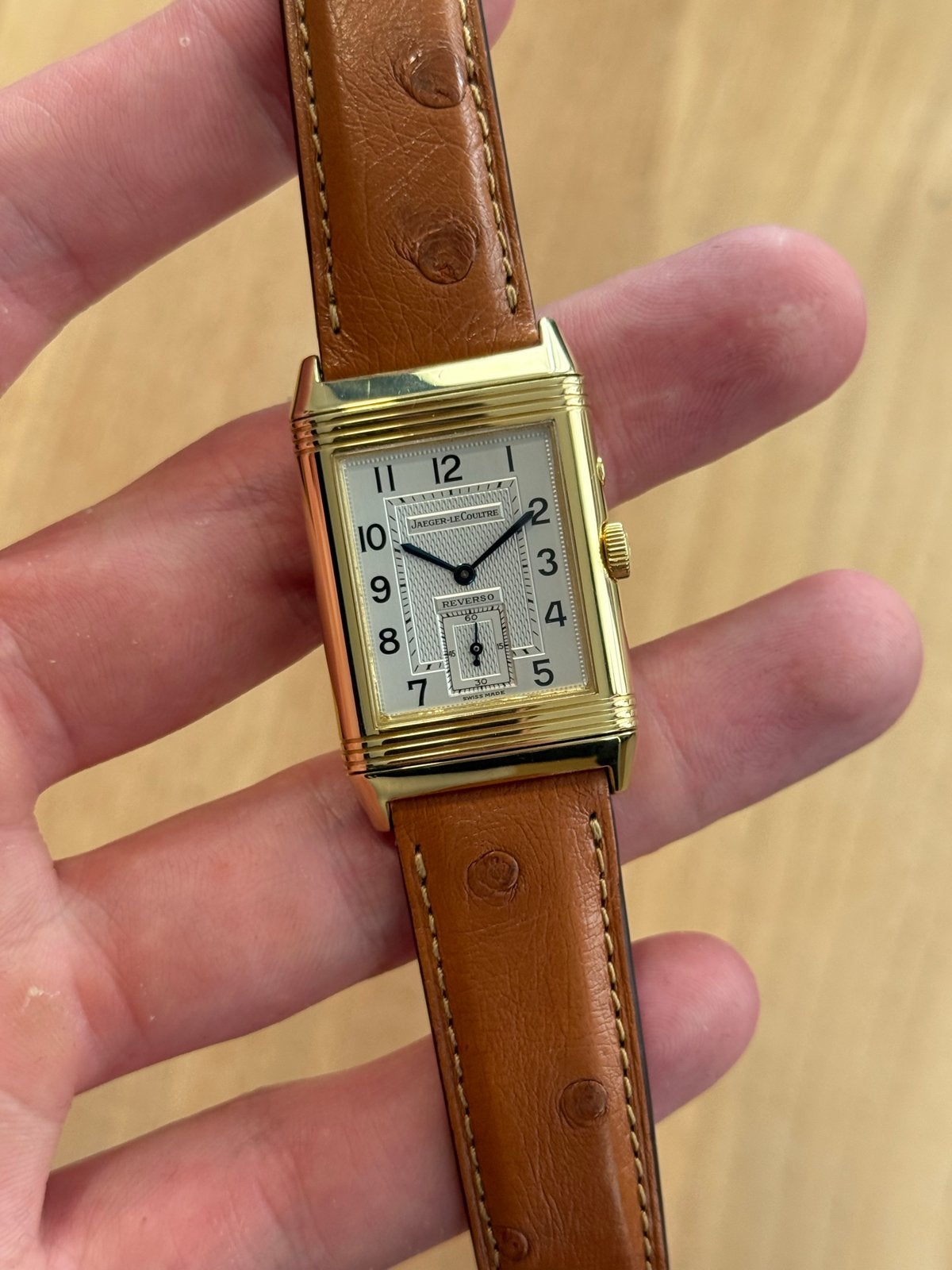 Jaeger-LeCoultre Reverso Duoface Geelgoud 26x42mm, Sieraden, Tassen en Uiterlijk, Horloges | Heren, ., Polshorloge, ., Goud