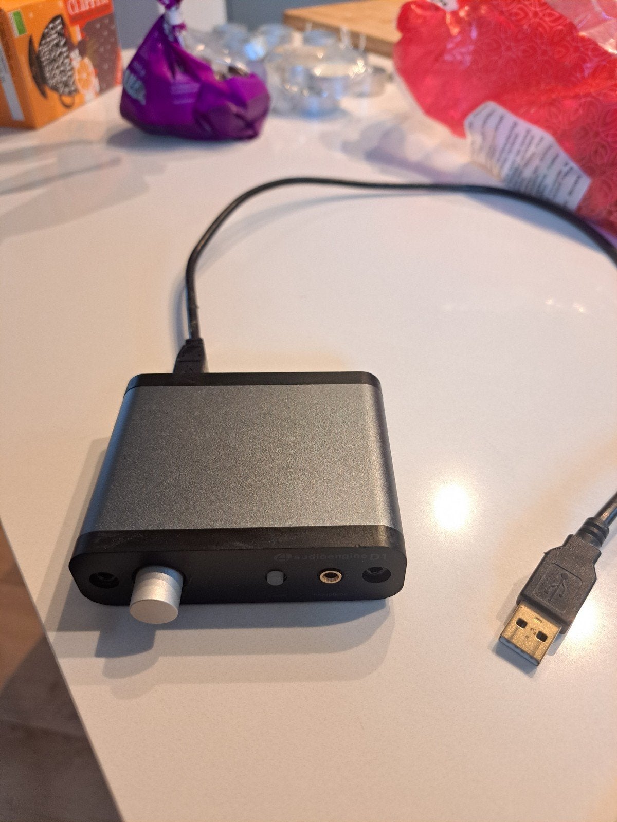 Audioengine D1 24-Bit DAC/Hoofdtelefoonversterker, Ophalen of Verzenden, Zo goed als nieuw