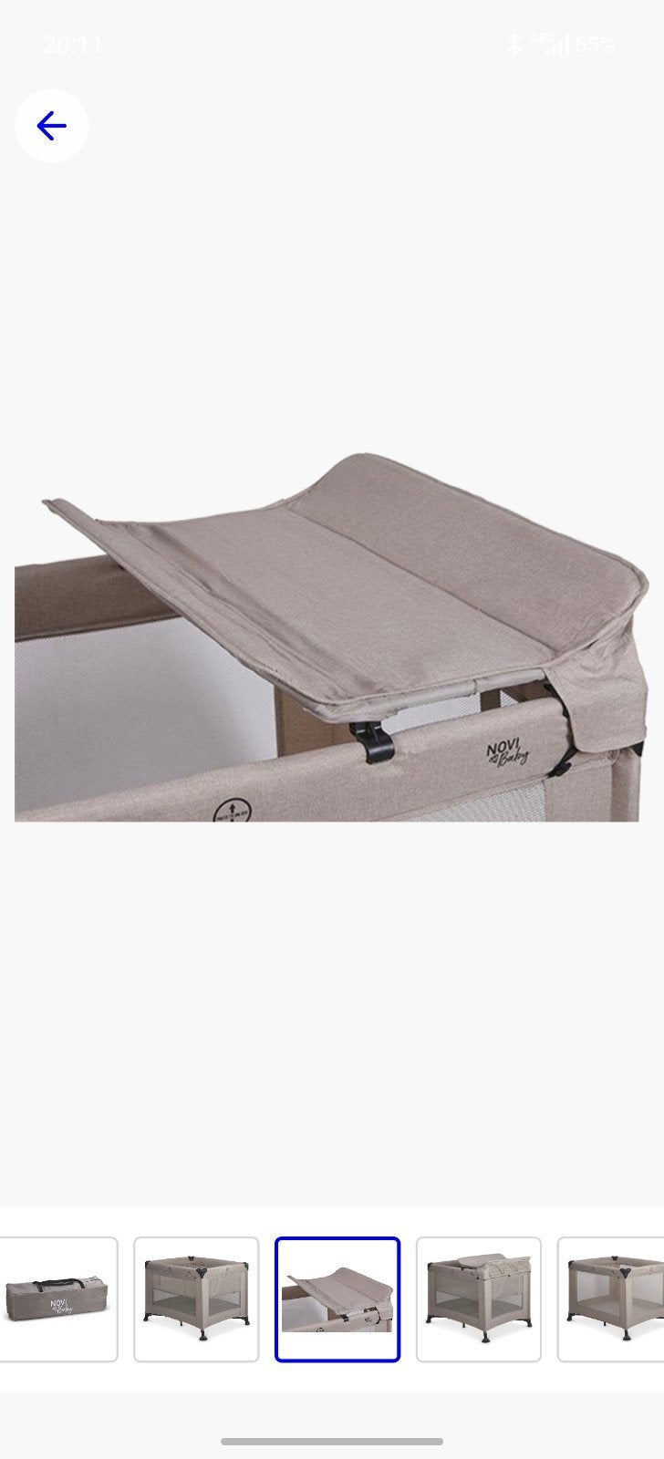 Novi Baby Box/Reisbed met Verschoontafel - Beige, Ophalen, Nieuw, Rechthoekig, Wieltjes