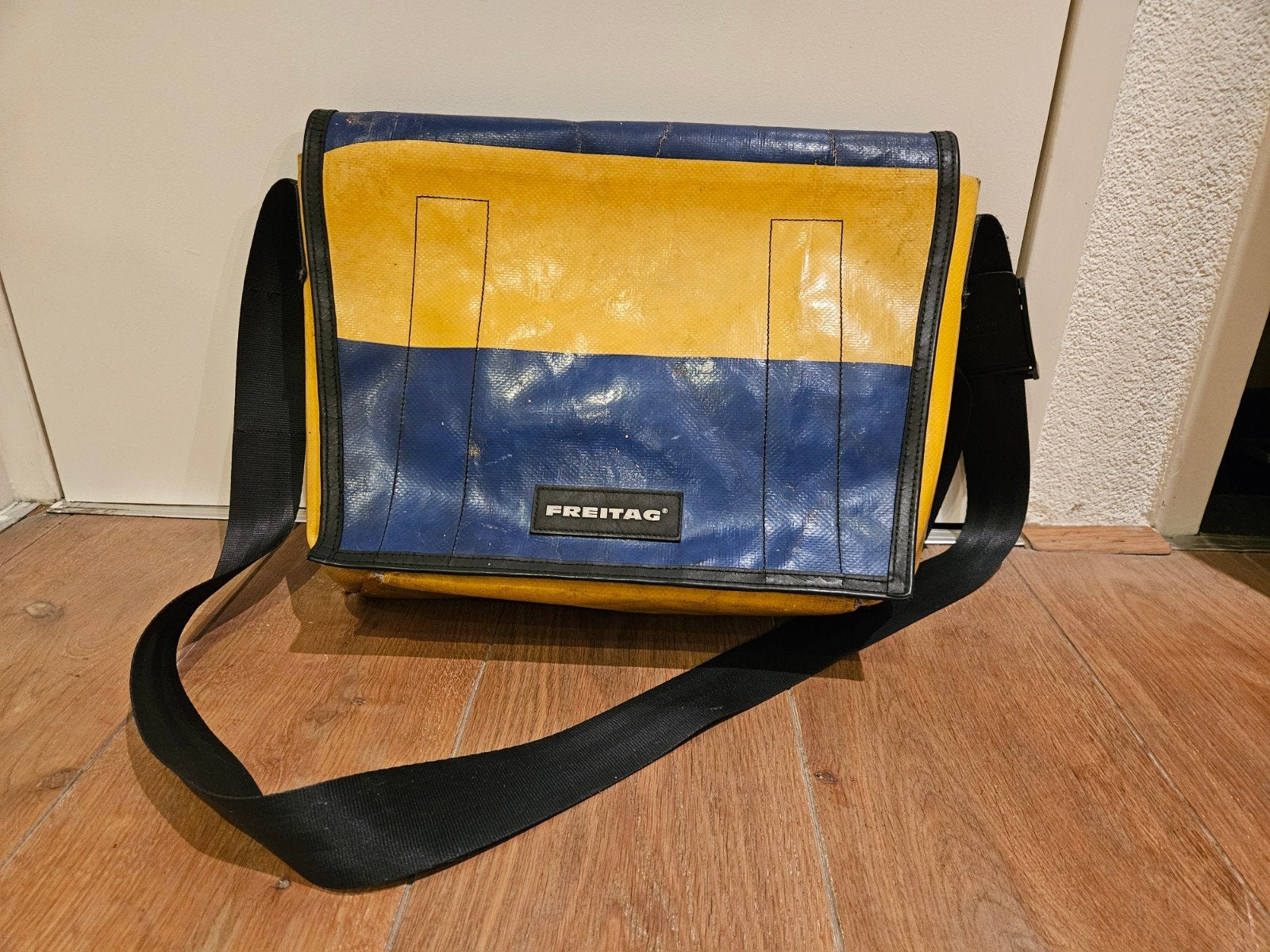FREITAG F13 Top Cat - Blauw/Geel Messenger Tas, Ophalen of Verzenden, Gebruikt, Blauw