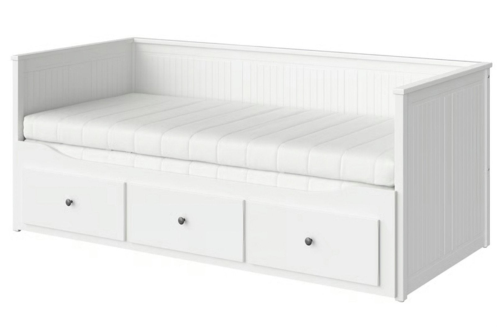 IKEA HEMNES Bedbank met 3 lades excl matrassen, kleurwit, Ophalen, Gebruikt, Modern, Scandinavisch, Wit