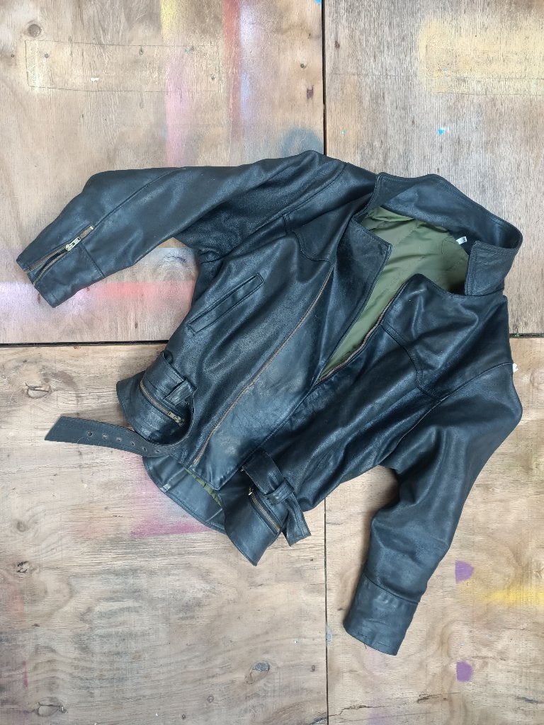 Leren Bikerjack size M Terminator style, Ophalen of Verzenden, Tweedehands, Dames, Jas | leer