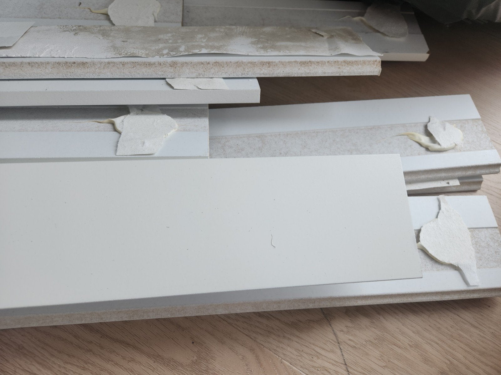Witte MDF plinten, diverse lengtes, Ophalen of Verzenden, Gebruikt, Mdf, Plinten