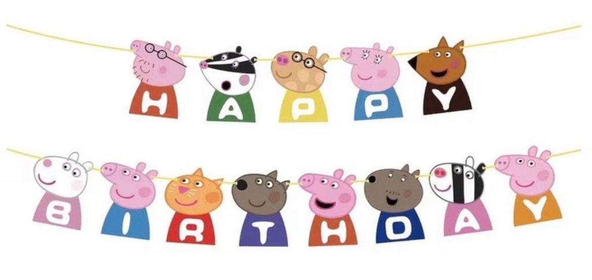 Peppa pig party set, Ophalen of Verzenden, Zo goed als nieuw