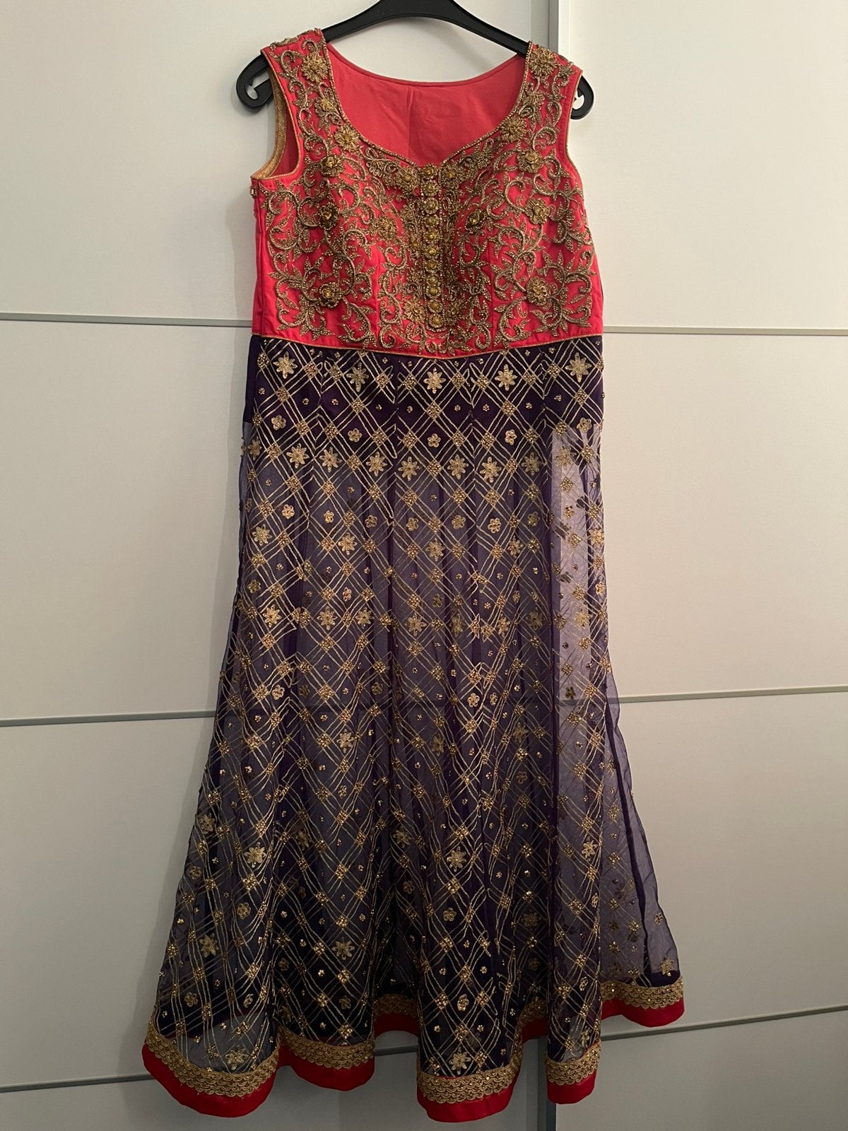 Indiase kleding, Kleding | Dames, Gelegenheidskleding, Ophalen, Overige typen, Blauw, Zo goed als nieuw