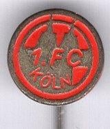 1. FC Köln zilverkleurig voetbal club speldje ( Z_098 ), Verzenden, Zo goed als nieuw, Sport, Speldje of Pin