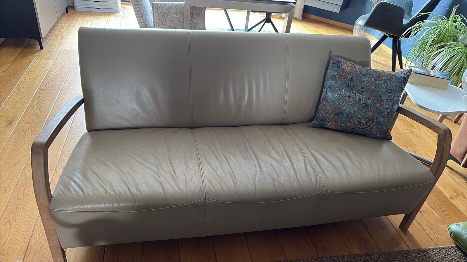 Leren bank, Ophalen, Italiaans desing, Gebruikt, 150 tot 200 cm