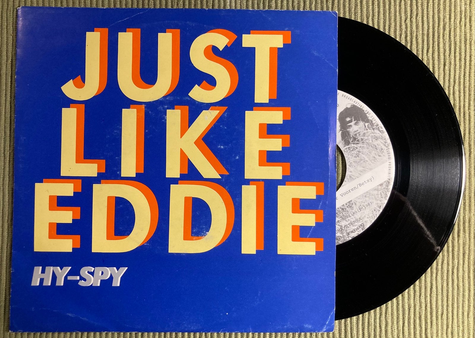 Vinyl single Just Like Eddie - Hy-Spy, Gebruikt, 7 inch, Ophalen of Verzenden, Rock en Metal
